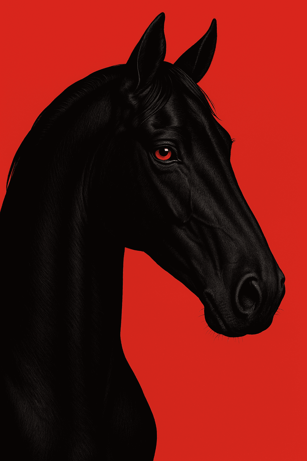 Création IA, portrait de cheval